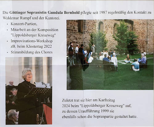 Schautafel zum Kantoreijubiläum in Lippoldsberg: Gundula Bernhold Schautafel zum Kantoreijubiläum in Lippoldsberg: Gundula Bernhold